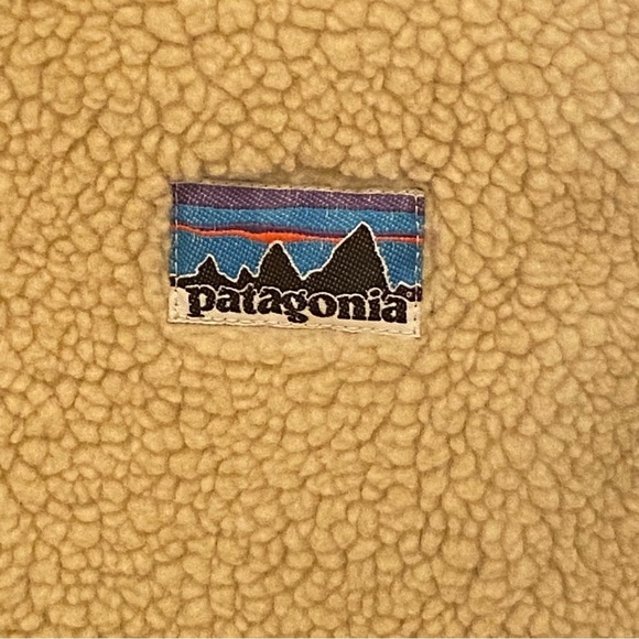 PATAGONIA Kids Ivory Blue Retro-X Sherpa Fleece Zipped Vest Size 12 Yrs-Unisex - Picture 3 of 8